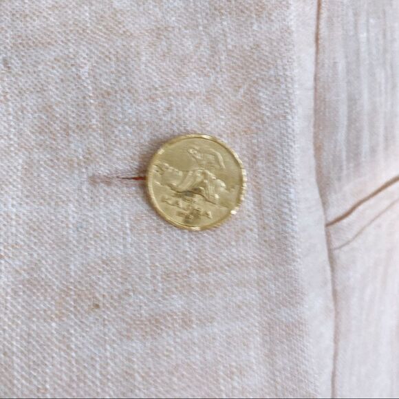 Le Kasha Light Linen Tima One Button Blazer Light Pink large - Picture 8 of 12